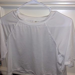 cropped work out shirt